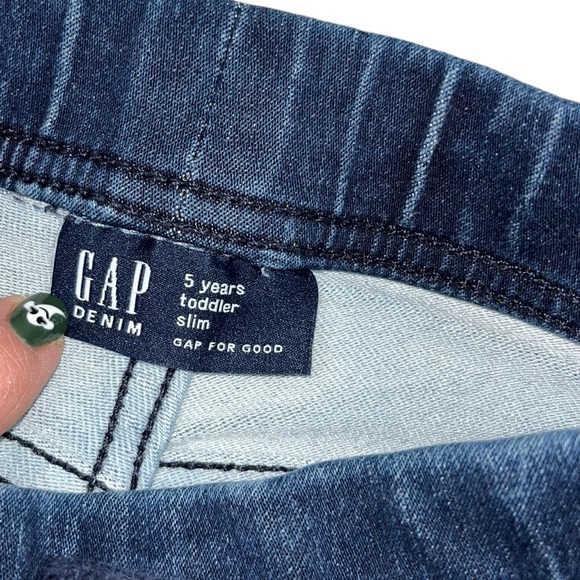 GAP Slim Pull On Elastic Waist Jeans 5 Years Dark Wash - Picture 4 of 8